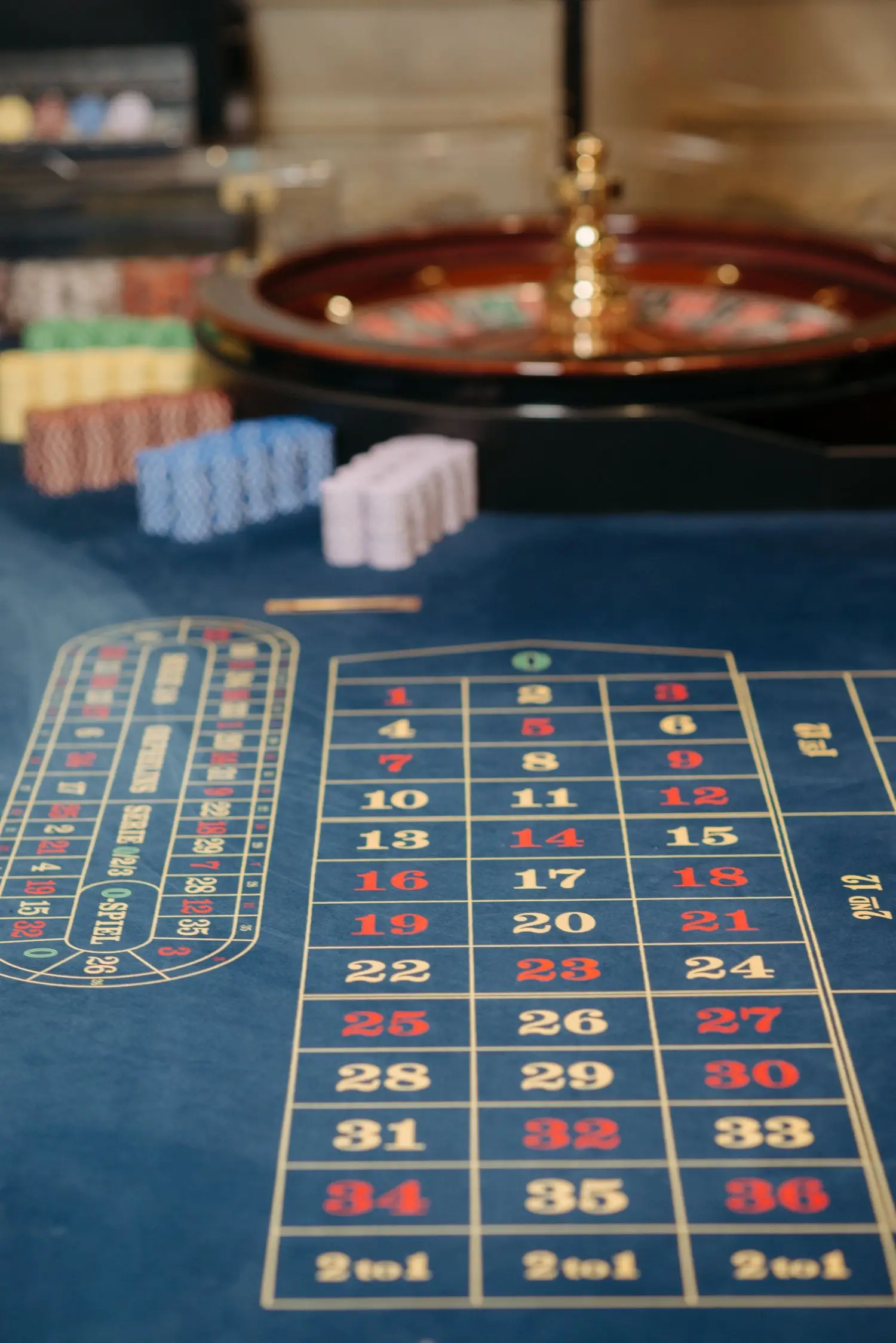 Casino table and ambient lighting
